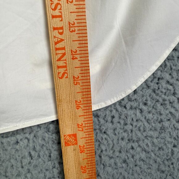 Theory White Short Sleeve Lace Up Collar Pocket Shirt Top Size S - Picture 9 of 9